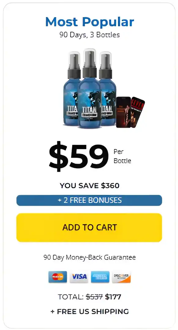 Titan Transform  3 bottles pricing
