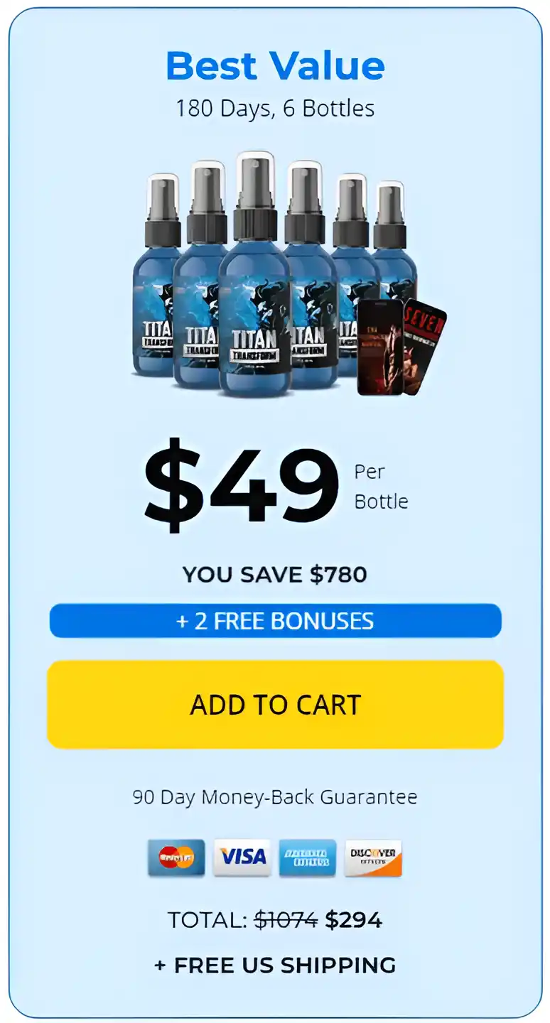 Titan Transform  6 bottles pricing